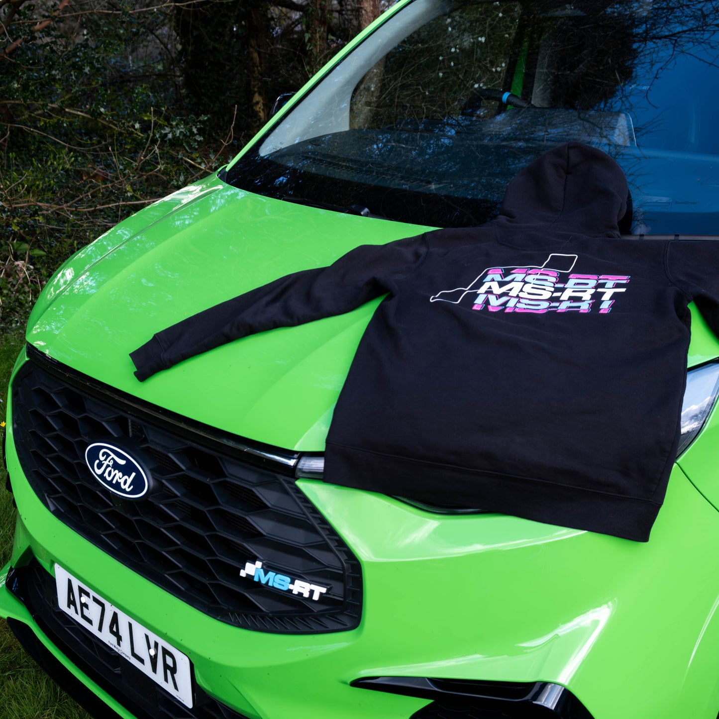 MS-RT Split Logo Hoodie (Pink & Blue)